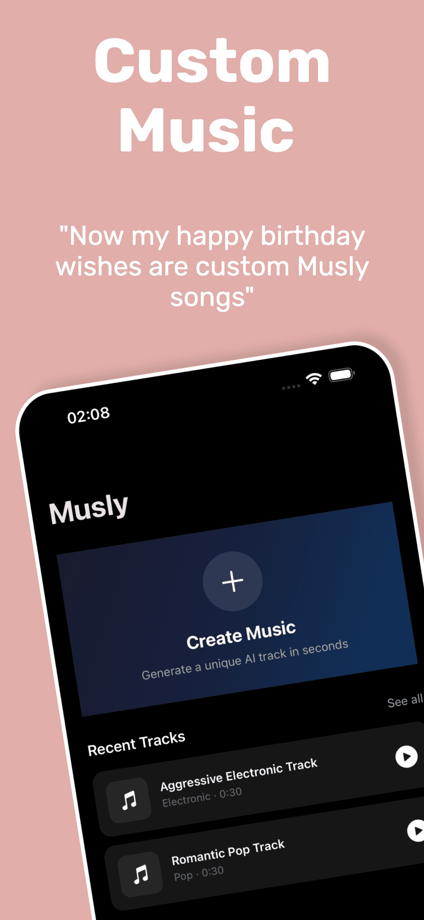 AI Music Song Generator: Musly screenshot 1